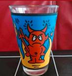 Glas met Rode Duivel, Ophalen of Verzenden, Zo goed als nieuw, Frisdrankglas