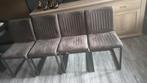 Set van 4 stoelen met stoffen bekleding, Ophalen of Verzenden