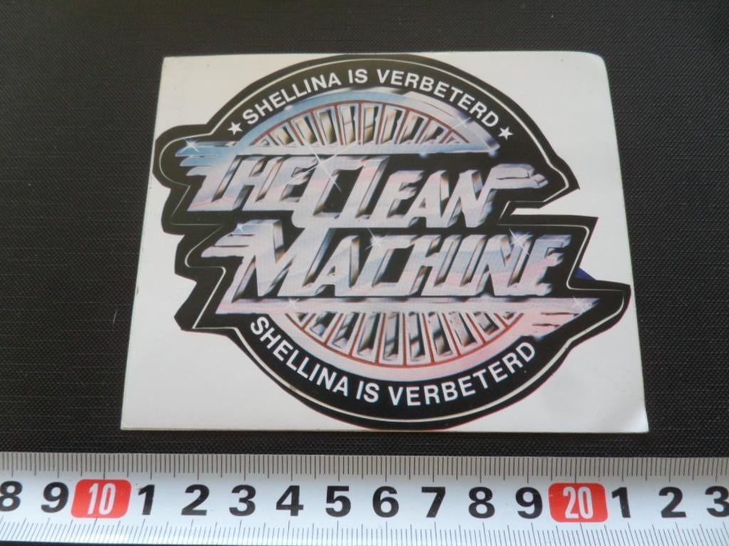 sticker SHELL shellina is verbeterd the clean machine, Verzamelen, Stickers, Ophalen, Zo goed als nieuw