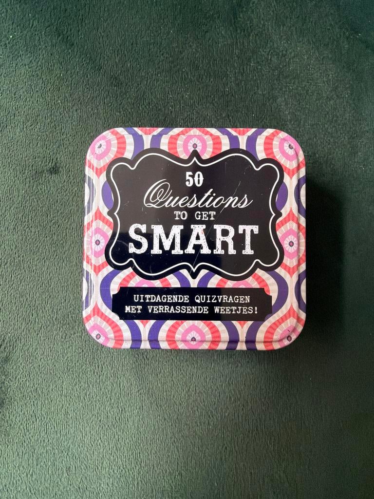 50 Questions to get Smart quizvragen in blikje, Hobby en Vrije tijd, Gezelschapsspellen | Overige, Vijf spelers of meer, Ophalen of Verzenden