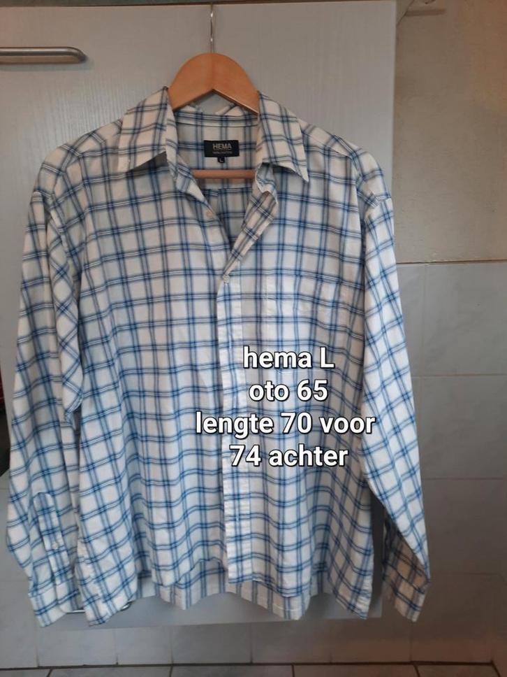 Hema geruit overhemd, maat L 100%cotton, Kleding | Heren, Overhemden, Zo goed als nieuw, Overige halswijdtes, Ophalen of Verzenden