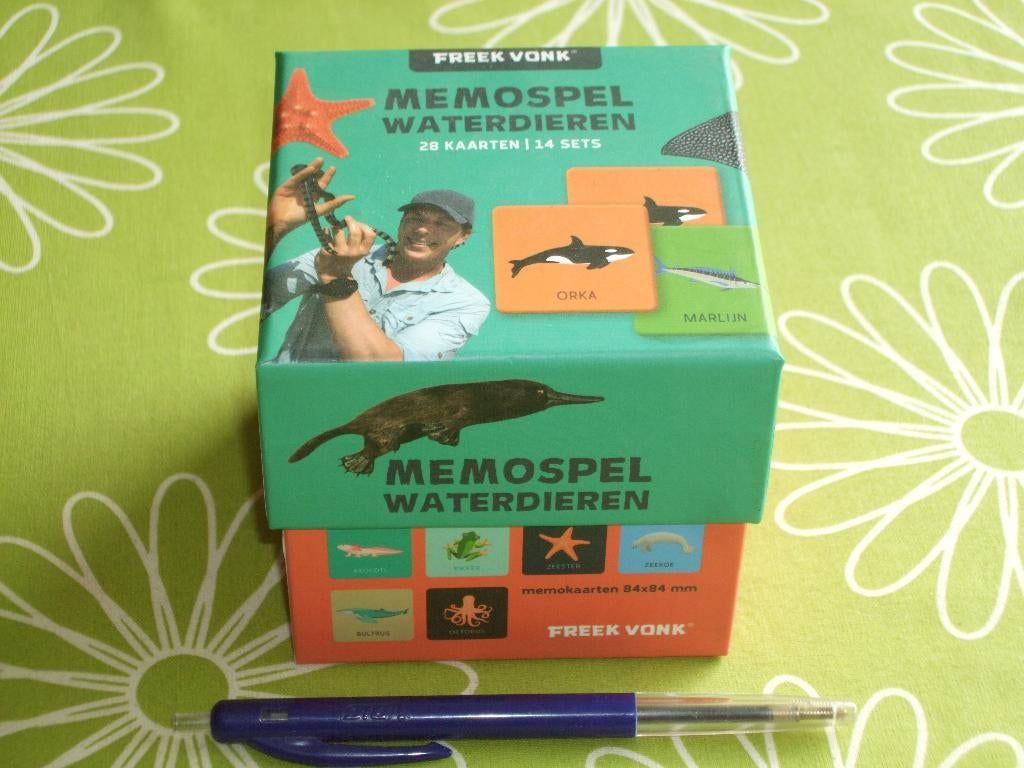 Nieuw: Freek Vonk Waterdieren Memospel, Een of twee spelers, Ophalen of Verzenden, Nieuw