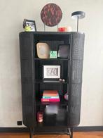 Rotan kast zwart, Ophalen, 50 tot 100 cm, Zo goed als nieuw, 150 tot 200 cm