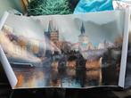 Prachtige Canvas Print Praag: Karel de Grote Brug, Antiek en Kunst, Ophalen of Verzenden