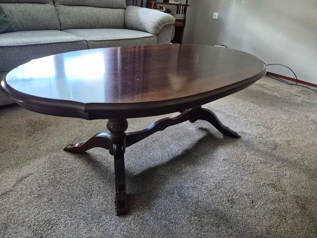 Notenhouten salontafel, Ophalen, 100 tot 150 cm, 50 tot 100 cm, Minder dan 50 cm