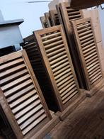 Teak houten louvre luiken 
65cm €29,50
75cm €36,50
85cm €4, Ophalen, Nieuw