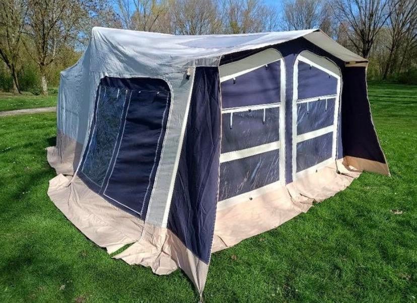 Vouwwagen trigano zonder keuken, Caravans en Kamperen, Vouwwagens, Ophalen, Trigano, Beige, Tot en met 5