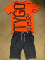 Tygo & Vito Oranje T-shirt maat 134, Verzenden, Zo goed als nieuw, Jongen, Shirt of Longsleeve