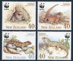 NIEUW-ZEELAND 32 - Dieren WWF: reptielen (brughagedis), Ophalen of Verzenden, Postfris, Dier of Natuur