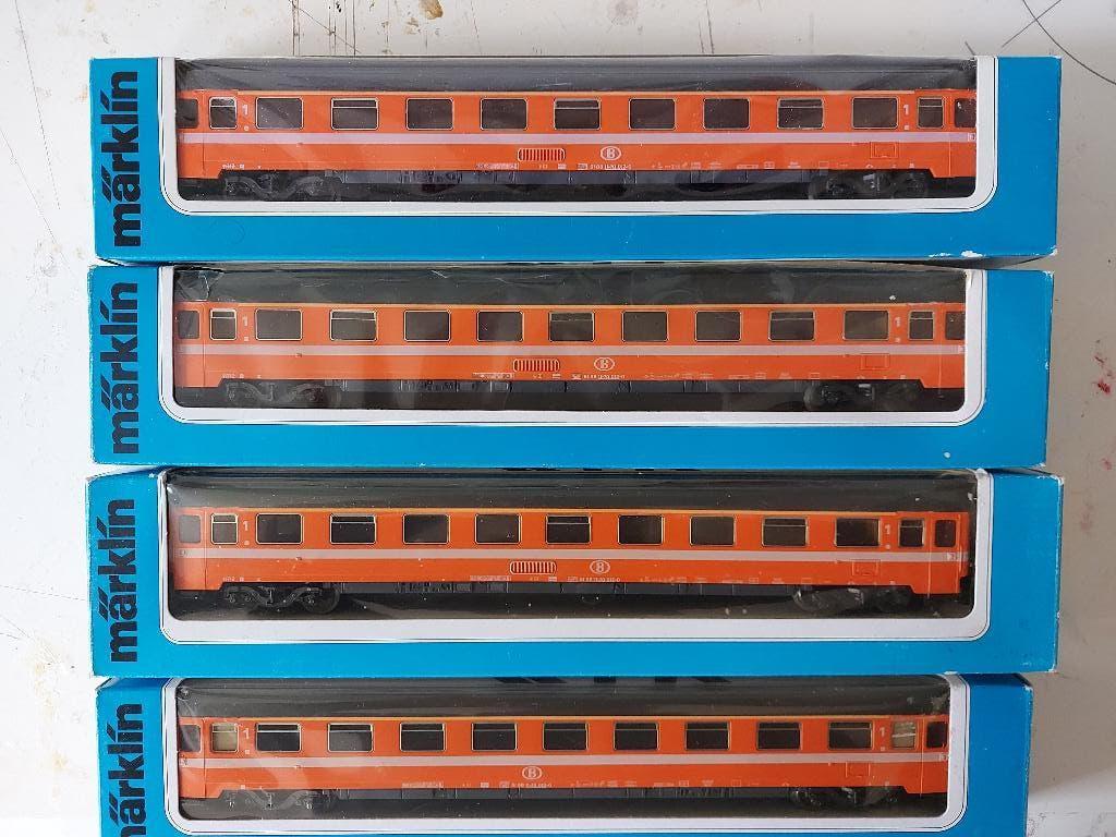 4 Marklin Wagons België 4251, Hobby en Vrije tijd, Wisselstroom, Ophalen of Verzenden, Märklin, Nieuw
