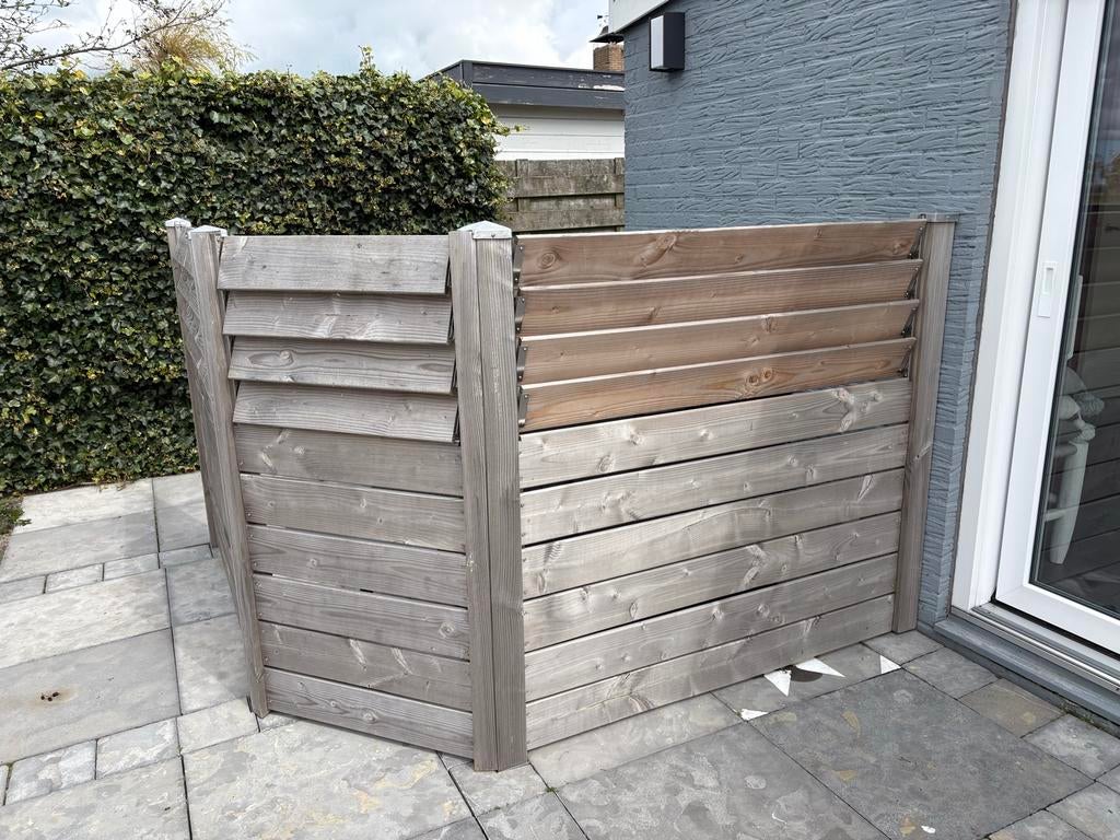 Tuinhouten ombouw met beweegbare lamellen, Tuin en Terras, Ophalen, Gebruikt, Hout, Overige typen
