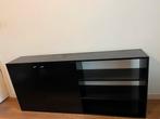 Zwart dressoir hoogglans, Huis en Inrichting, Kasten | Dressoirs, Ophalen, 150 tot 200 cm, 25 tot 50 cm, Gebruikt