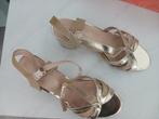 Gouden Feestelijke Sandalen Maat 36 Hak 6 cm, Kleding | Dames, Schoenen, Ophalen of Verzenden