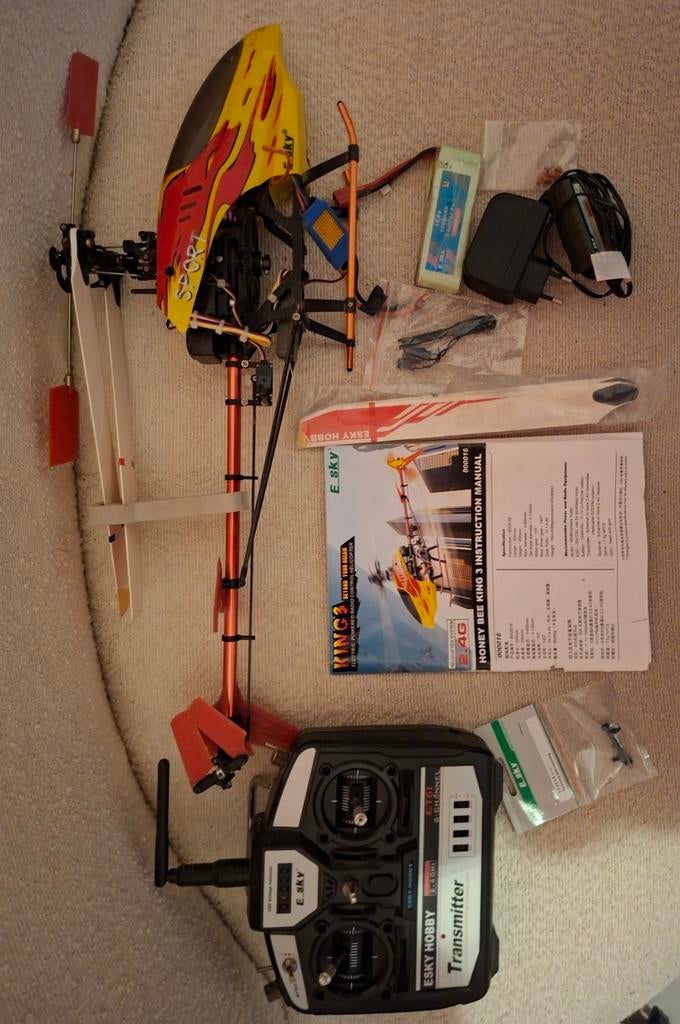 Esky king 3 rc helikopter, Ophalen of Verzenden, Gebruikt, Elektro, Helikopter