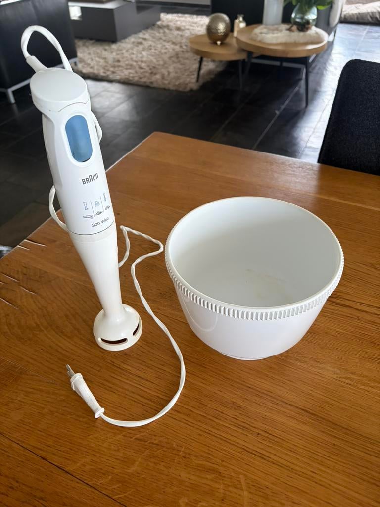 Braun Staafmixer + beslagkom, Ophalen of Verzenden, Zo goed als nieuw