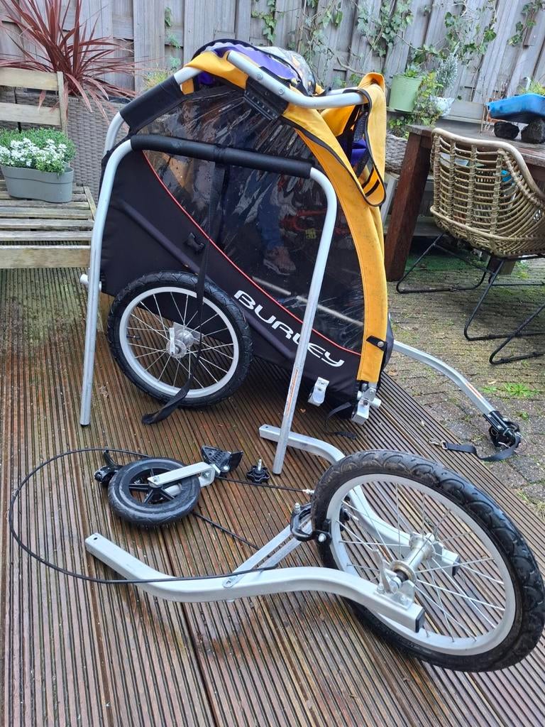 Burley Bee Fietkar met toebehoren, Fietsen en Brommers, Fietsaccessoires | Aanhangers en Karren, Gebruikt, Kinderkar, 20 tot 40 kg