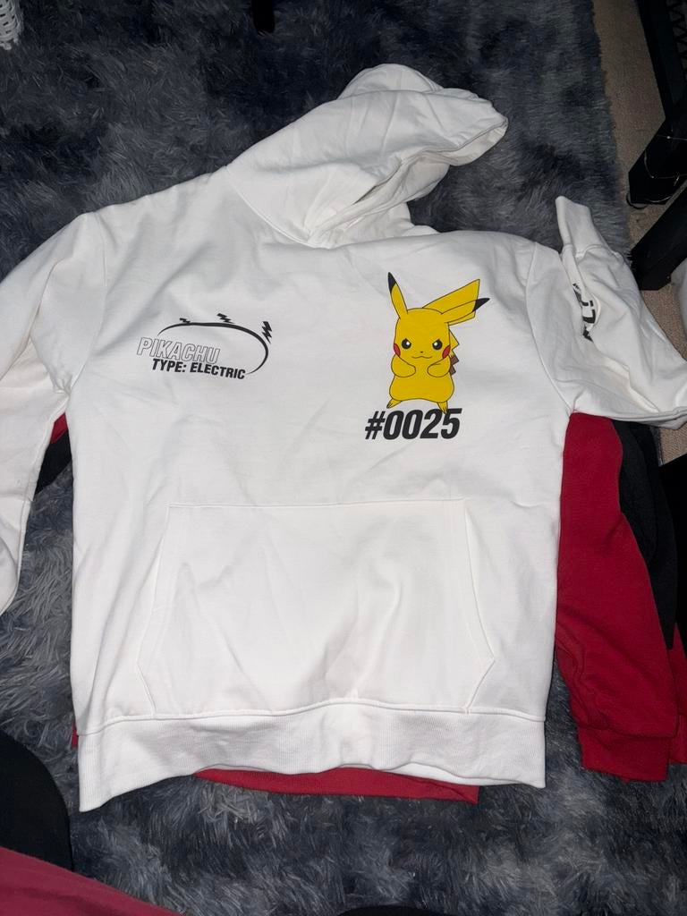 Kinder trui met capuchon, Ophalen of Verzenden, Zo goed als nieuw, Maat 46 (S) of kleiner, Wit