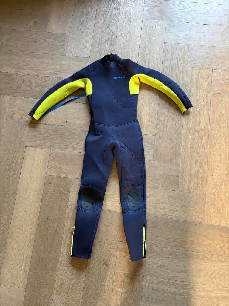 Wetsuit Steamer 100 Kinderen Fullsuit 4/3 141-150CM 10-11J, Watersport en Boten, Ophalen of Verzenden, Zo goed als nieuw, Kind