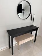 Bijzettafel + ronde spiegel, Huis en Inrichting, Tafels | Sidetables, Ophalen, 50 tot 100 cm, Rond, Zo goed als nieuw