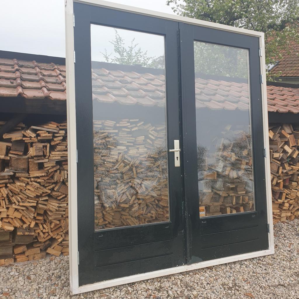Hardhouten tuindeuren/ dubbele / openslaande deuren/ pui, Ophalen, Hout, 225 cm of meer, Deurkozijn