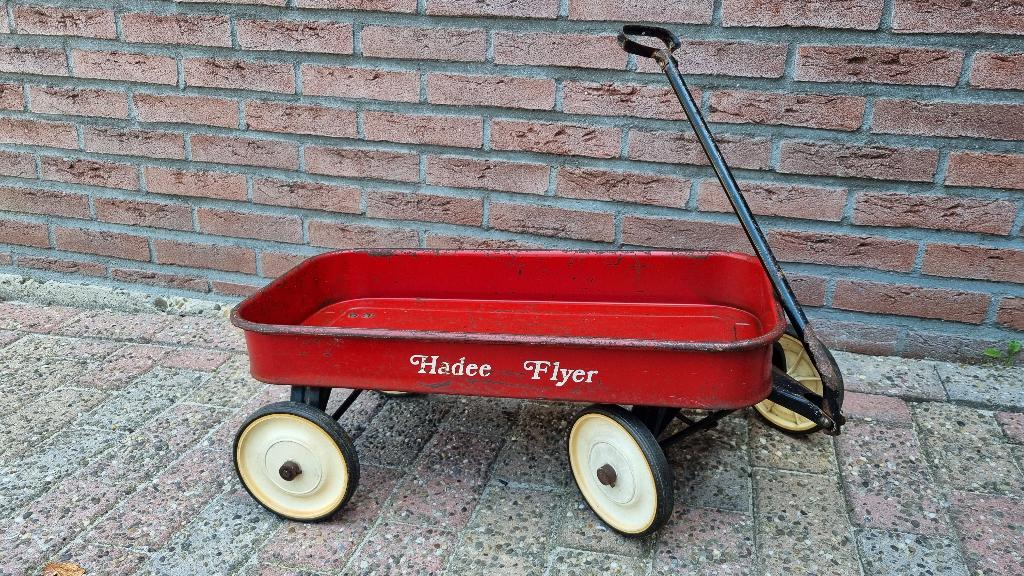 Vintage trekkar / speelgoedkar Hadee Flyer, Ophalen of Verzenden, Gebruikt