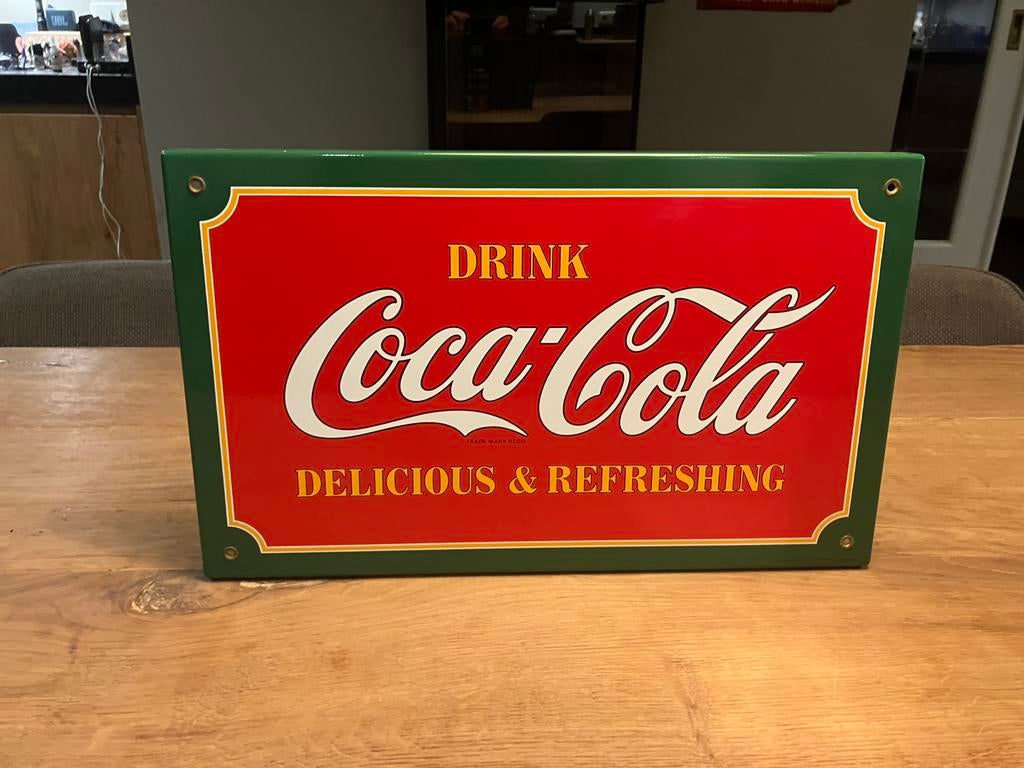 Coca cola recalamebord, Verzamelen, Ophalen, Zo goed als nieuw, Reclamebord