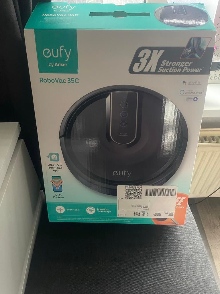 Eufy Robovac 35C Robotstofzuiger - Slim en Krachtig, Ophalen of Verzenden, Gebruikt, Reservoir, Robotstofzuiger