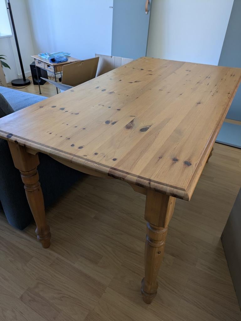 Houten eettafel met lade, Ophalen, Gebruikt, Klassiek, 50 tot 100 cm