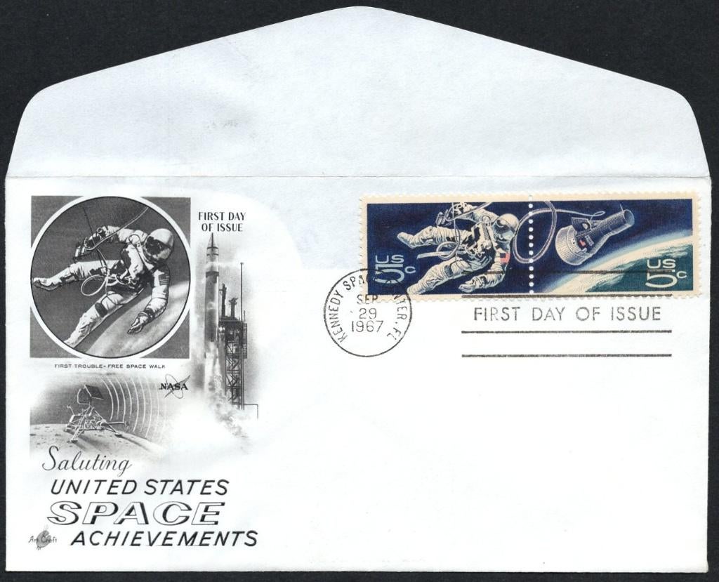 Ruimte (9) - Saluting US Space Achievements 1967- space walk, Postzegels en Munten, Verzenden, Envelop