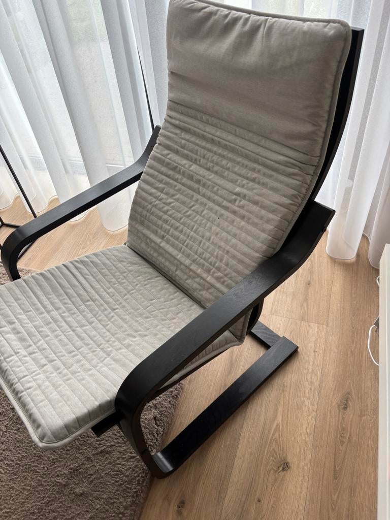 Ikea poang stoel met nieuw kussen, Ophalen, Zo goed als nieuw, 50 tot 75 cm