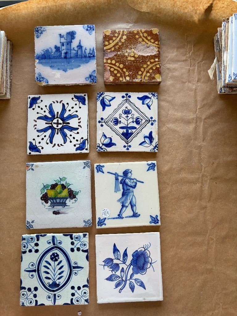 antieke tegels - Delfts blauw, Antiek en Kunst, Ophalen of Verzenden
