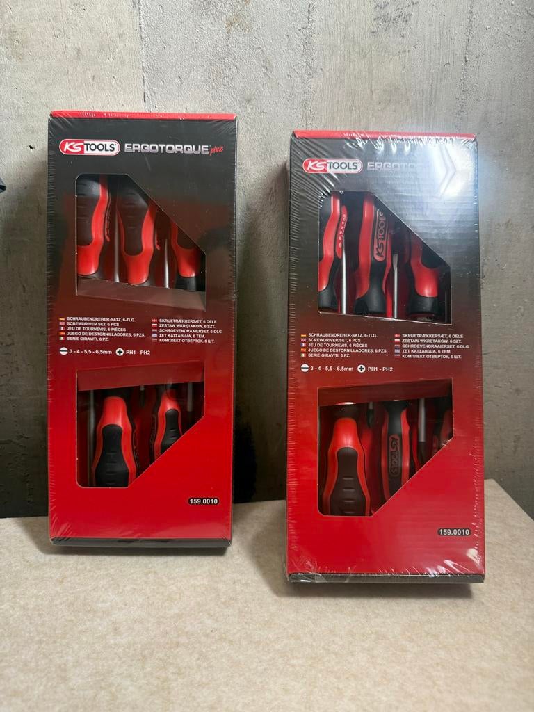 KS Tools ERGOTORQUEplus Schroevendraaierset 6-delig, Ophalen of Verzenden, Nieuw