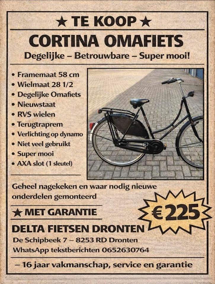 Nette Omafiets zo goed als nieuw, Verzamelen, Merken en Reclamevoorwerpen, Zo goed als nieuw, Lichtbak of (neon) lamp, Ophalen
