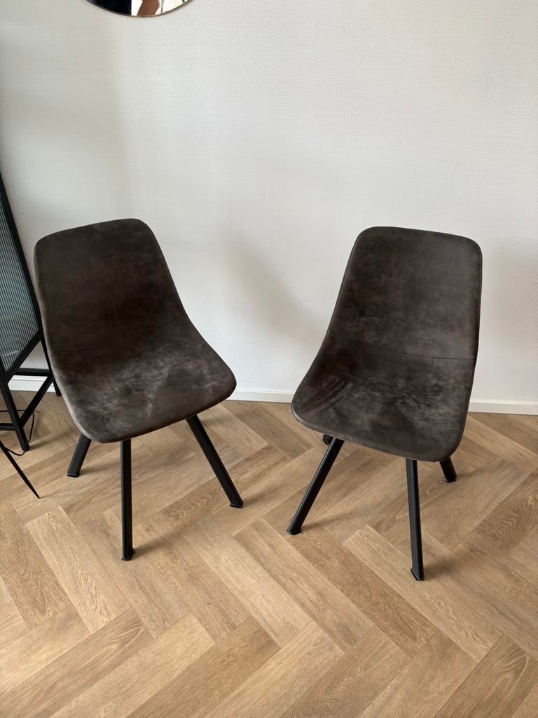 Eetkamerstoelen 4 stuks, Huis en Inrichting, Stoelen, Ophalen, Leer, Zo goed als nieuw, Vier