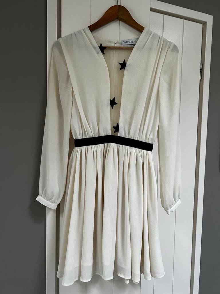 Wanderlust jurk met sterren, maat XS, Wit, Nieuw, Ophalen of Verzenden, Maat 34 (XS) of kleiner