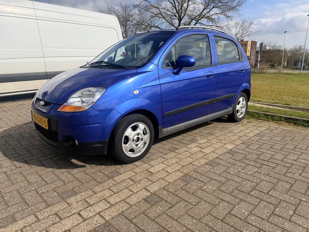 Chevrolet Matiz 0.8 AUT 2008 Blauw, Auto's, Euro 6, Blauw, Origineel Nederlands, Bedrijf