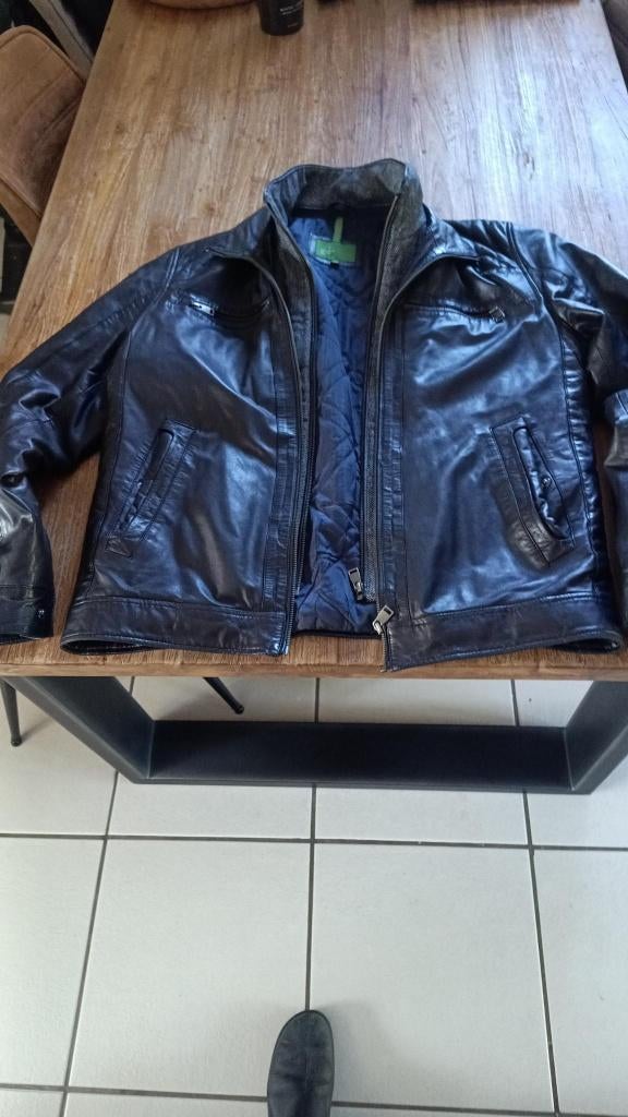 leren jas heren, Kleding | Heren, Jassen | Winter, Ophalen of Verzenden, Zo goed als nieuw, Maat 56/58 (XL), Bruin