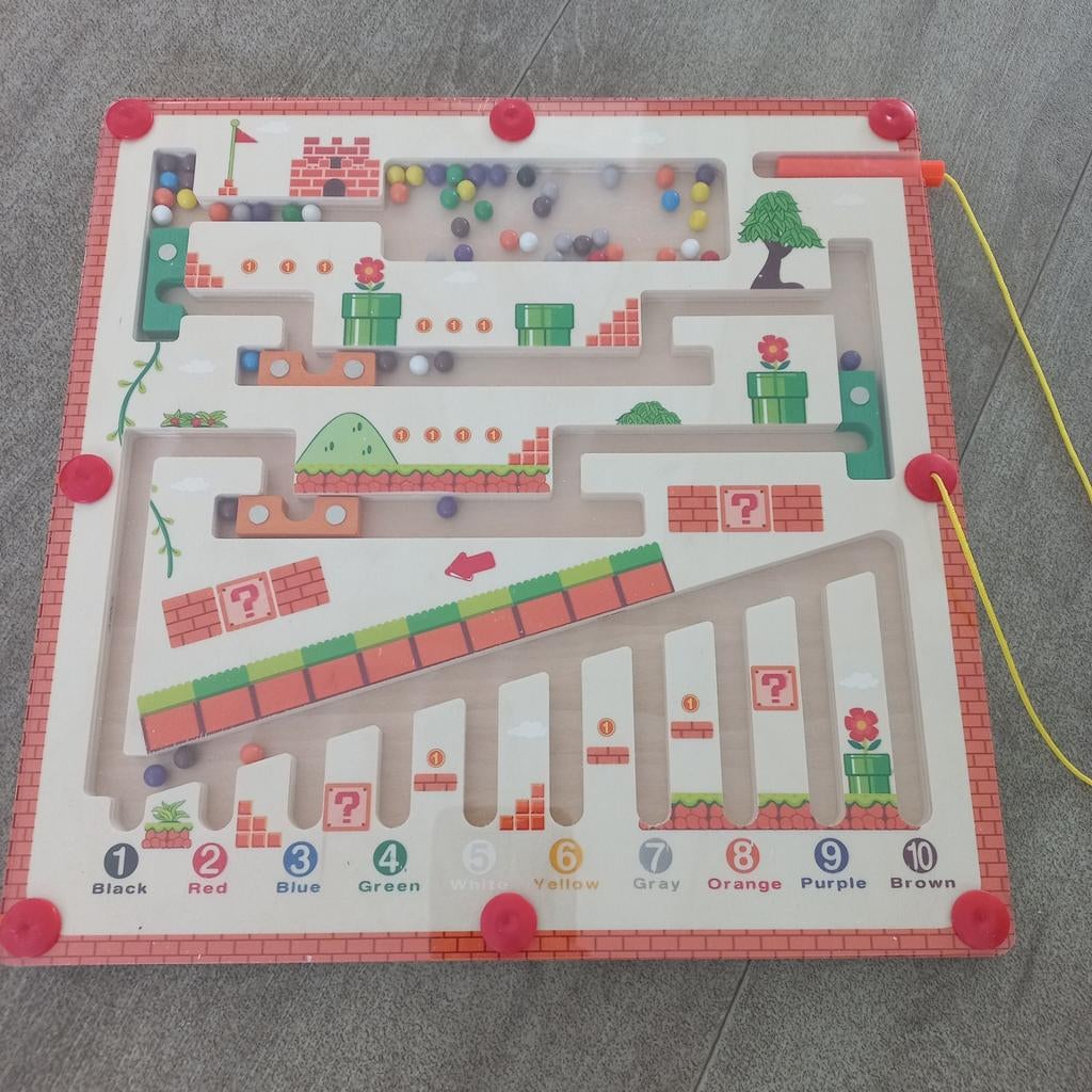 Mario Labyrint Spel - Magnetisch Bal Labyrint, Ophalen of Verzenden, Gebruikt, Puzzelen