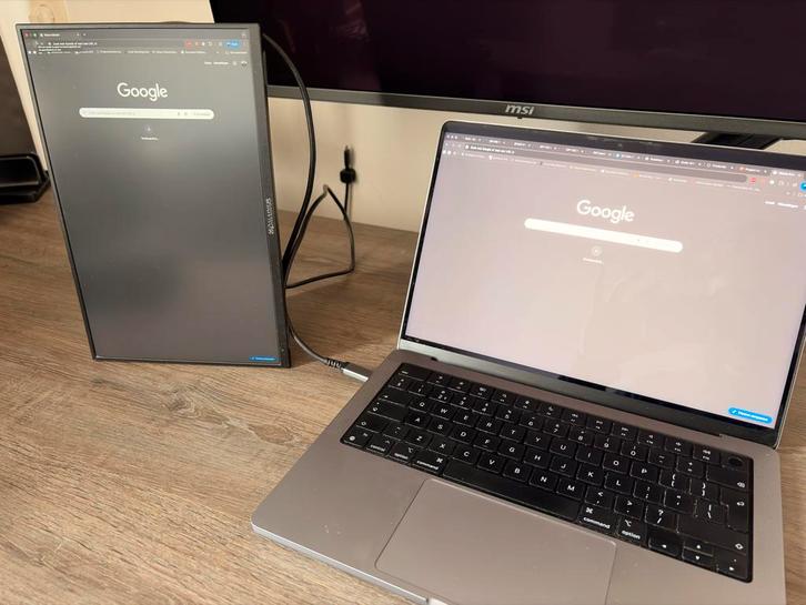Nomadius 13 inch portable monitor, Computers en Software, Monitoren, Zo goed als nieuw, 60 Hz of minder, USB-C, Ingebouwde speakers