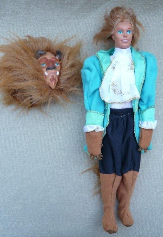 Mattel mannelijke pop The Beast (ca. 1990), Ophalen of Verzenden, Gebruikt, Pop