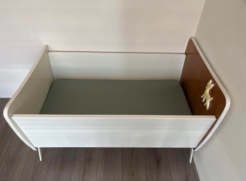 Vintage ledikand 60’s stijl - exclusief matras, Ophalen, Gebruikt, Ledikant