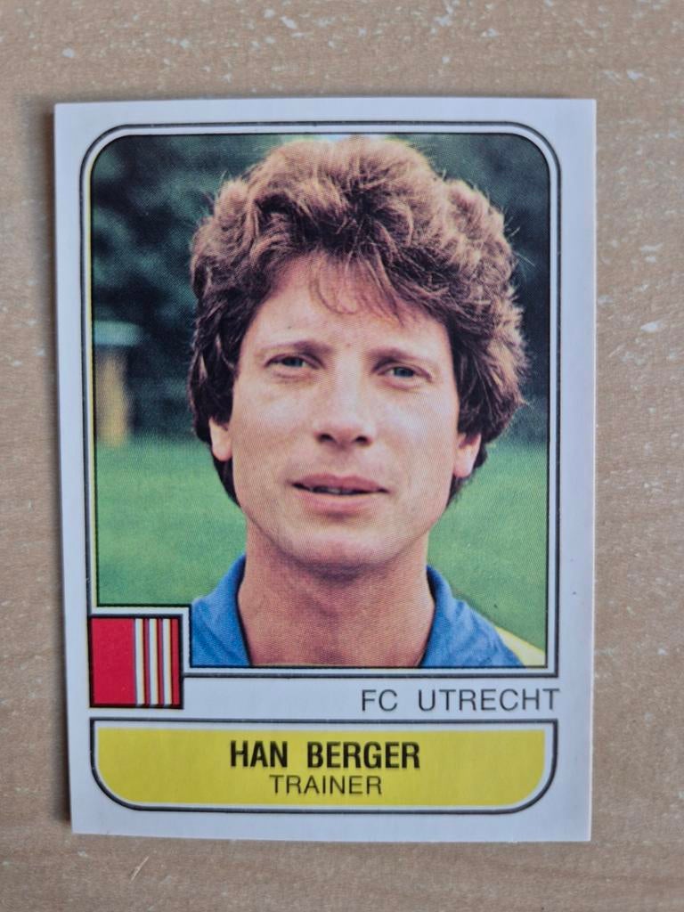 Panini Voetbal 82 Han Berger FC Utrecht, Verzenden, Zo goed als nieuw, F.C. Utrecht, Poster, Plaatje of Sticker