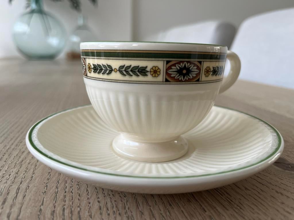 Wedgwood Carlton Kop en Schotel, Gebruikt, Ophalen of Verzenden, Wedgwood, Kop(pen) en/of Schotel(s)