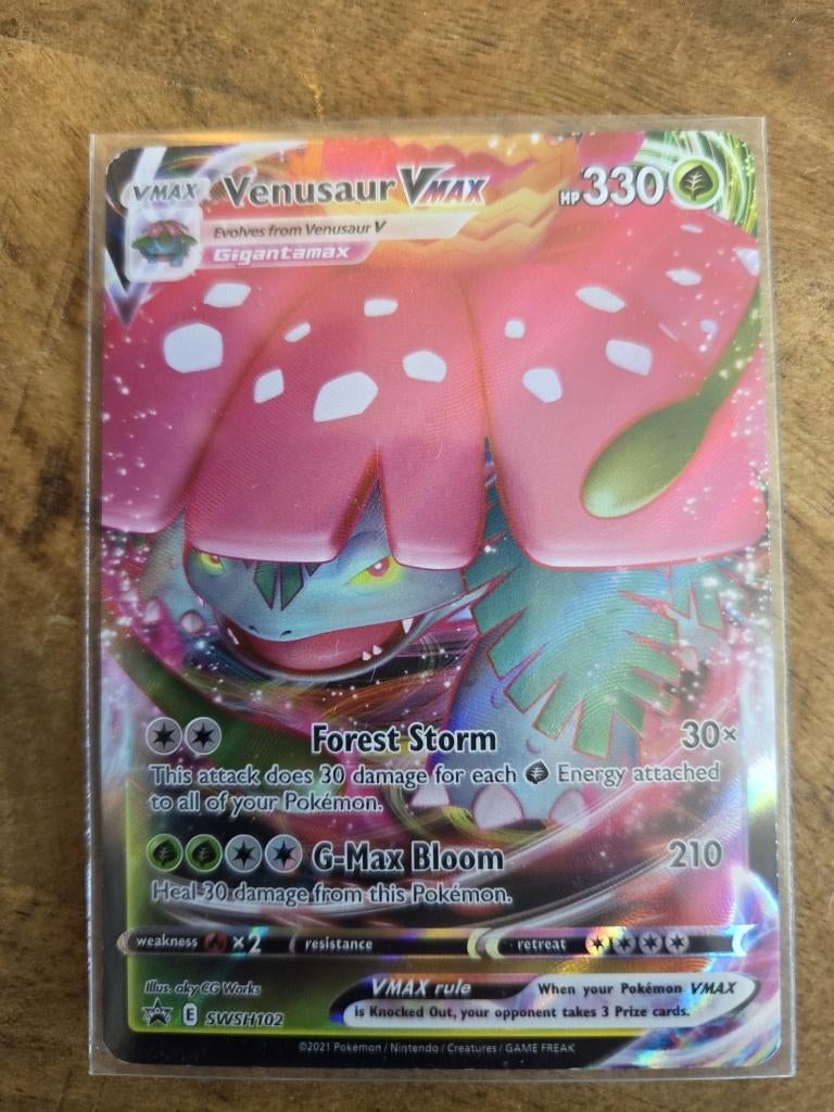 Pokémon 2021 TCG Venusaur VMAX Sword & Shield Promo, Hobby en Vrije tijd, Verzamelkaartspellen | Pokémon, Ophalen, Nieuw, Losse kaart