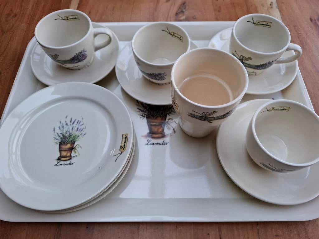 Lavender servies dienblad kopjes World of Jet, Ophalen of Verzenden