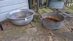 2x Zinken teil / emmer - Vintage decoratie, Ophalen of Verzenden, Gebruikt