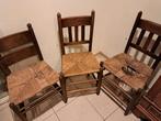 3 stoeltjes biezen matten, Ophalen, Gebruikt, Hout, Omstreeks 1910