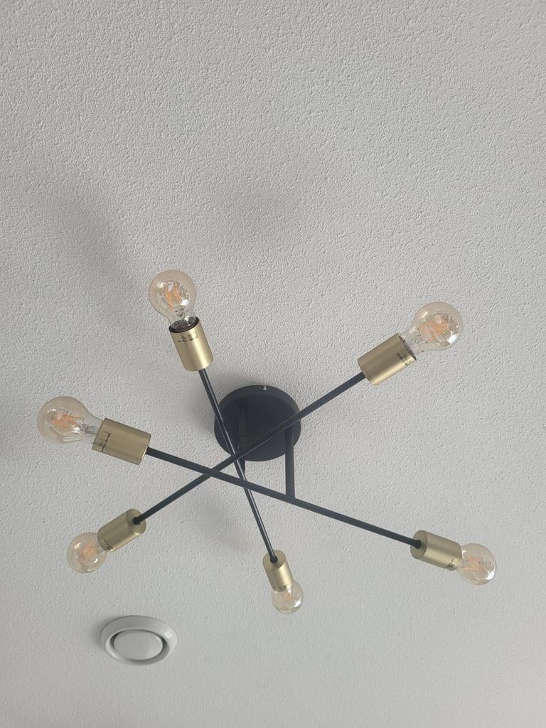 Plafondlamp, Ophalen, Zo goed als nieuw, Metaal
