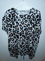 Studio Untold Zwart/Oranje T-shirt Luipaard Print Mt 50/52, Zwart, Zo goed als nieuw, Shirt of Top, Studio Untold