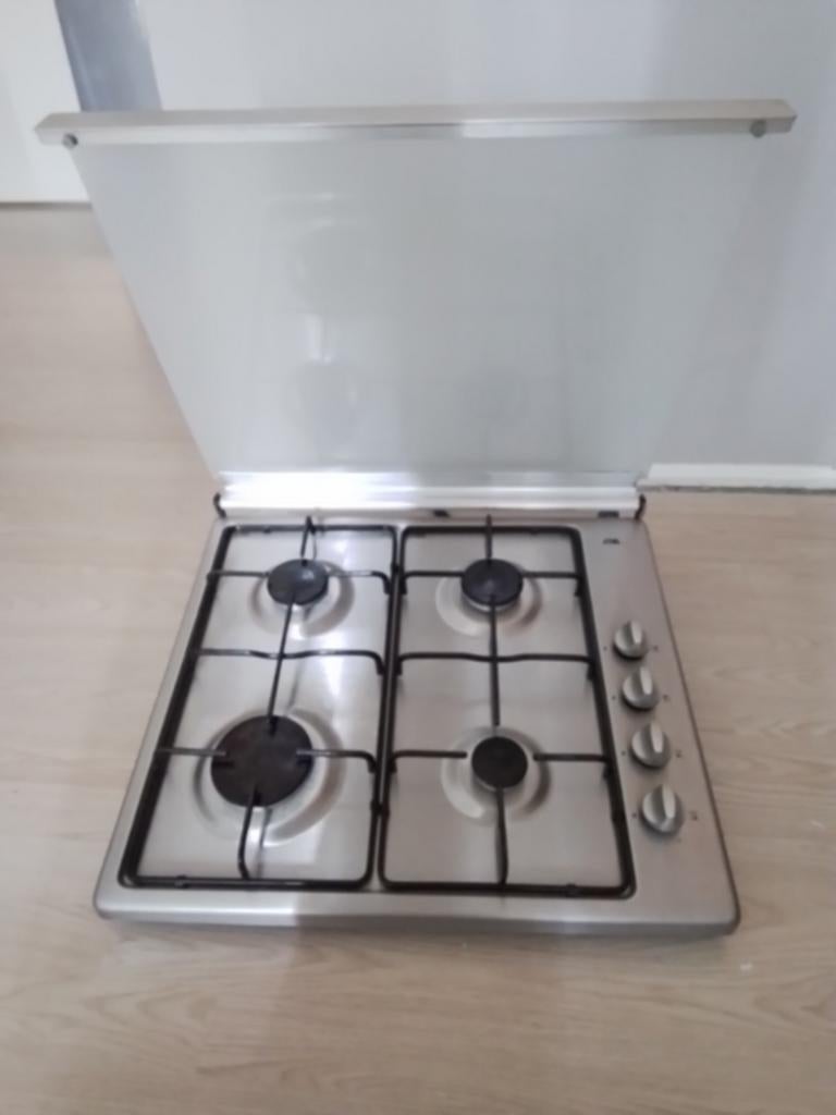 Etna gasfornuis met 4 kookzones en glazen afdekplaat, Ophalen, Vrijstaand, Gas, 4 kookzones